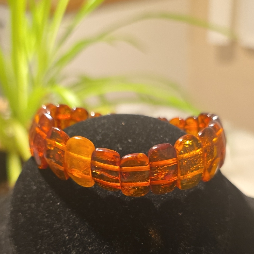 Amber Beaded Bracelet